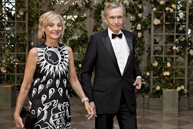 Bernard Arnault and Helene Arnault. Image: Bloomberg