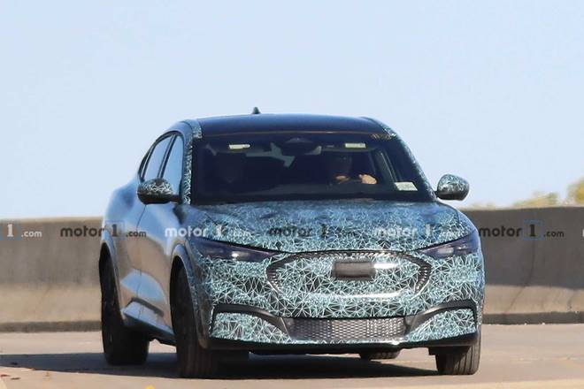 ford mustang inspired suv ev crossover spy