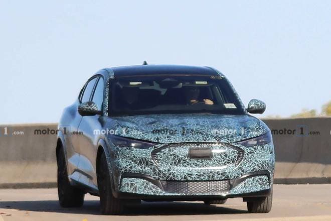 ford mustang inspired suv ev crossover spy