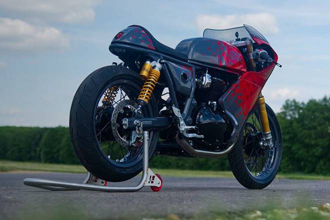 Nought Tea v1.0 - It is a "factory" build - presented at the Bike Shed 2019 event for the first time in the UK. Designed in collaboration with Harris Performance to investigate the possibilities of adding a fairing to the GT 650, it has led to the development of the more track ready Nought Tea v2.0