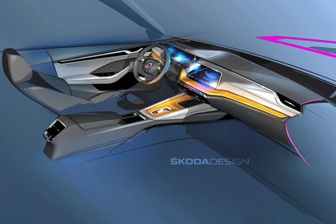2020 Skoda Octavia interior design sketches revealed: Luxurious, elegant and futuristic!