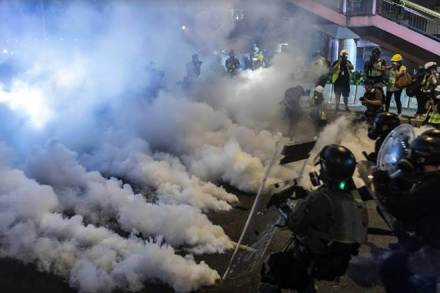 Tear gas, thousand, police, Hong Kong march, Hong Kong protest, Joshua Wong