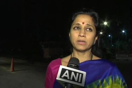 "This is his magnanimity that he suggested this and I am overwhelmed. But this could not happen," Sule told reporters outside the Parliament complex. (ANI Image)