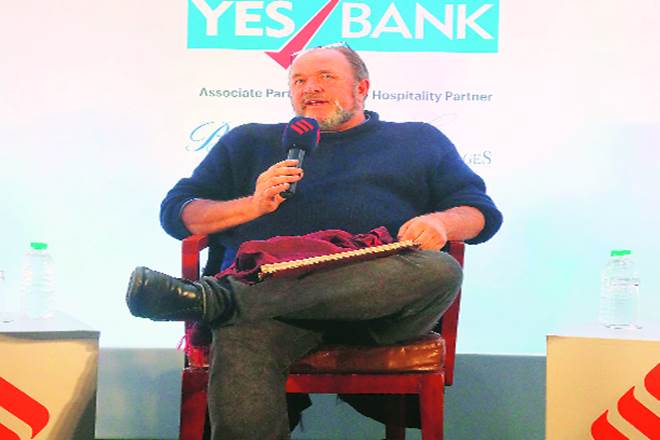 William Dalrymple at the Express Adda. (Abhinav Saha)