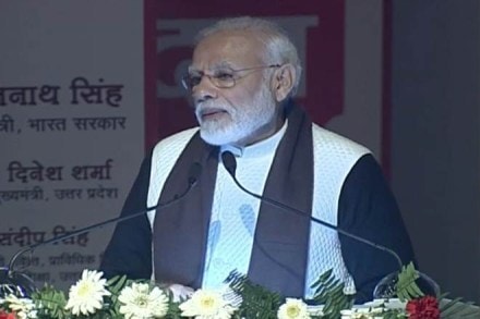 He also laid the foundation stone for the Atal Bihari Vajpayee Medical University in the Uttar Pradesh capital. (Twitter/BJP) He also laid the foundation stone for the Atal Bihari Vajpayee Medical University in the Uttar Pradesh capital. (Twitter/BJP)