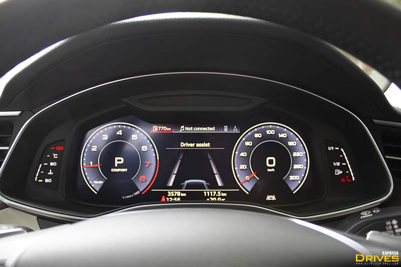 The 2020 Audi A6 comes with the automaker's digital driver display. The display is highly customizable and hence can show a plethora of information. It works in sync with the infotainment system and can also be used as the display for the navigation.