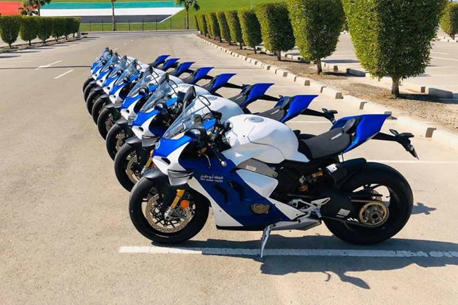 No chance of outrunning Abu Dhabi police now: 8 Ducati Panigale V4R added to fleet