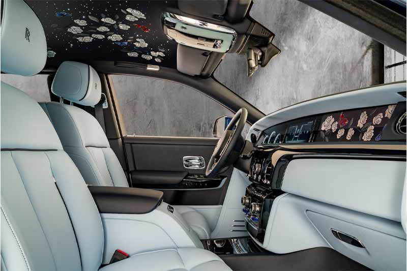 A wealthy Swedish entrepreneur challenged the Rolls-Royce Bespoke Collective to create a one-of-a-kind Phantom with an interior that matches his passion and obsession with flowers. The car is a tribute to his daughters, all four of whom are named after flowers.