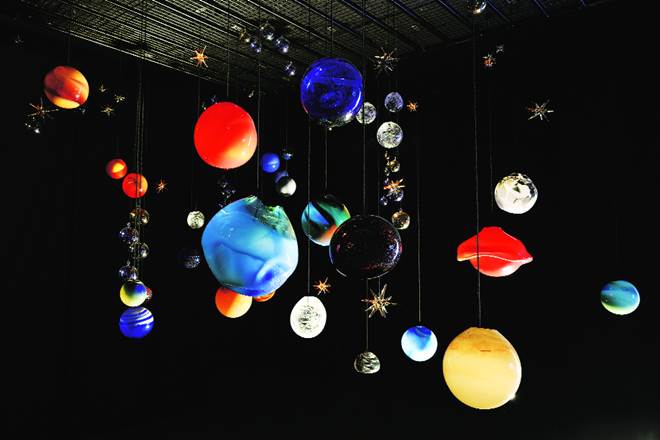 An art work called Utopian World: Sentient Beings celebrates every living being’s existence on this planet. 