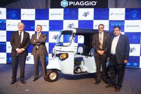 Piaggio launches Ape E-City in India: Marks entry in electric CV market!