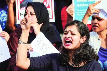 Protesters raise slogans during a protest against the Citizenship Amendment Act in Bengaluru (PTI Image) Protesters raise slogans during a protest against the Citizenship Amendment Act in Bengaluru (PTI Image)