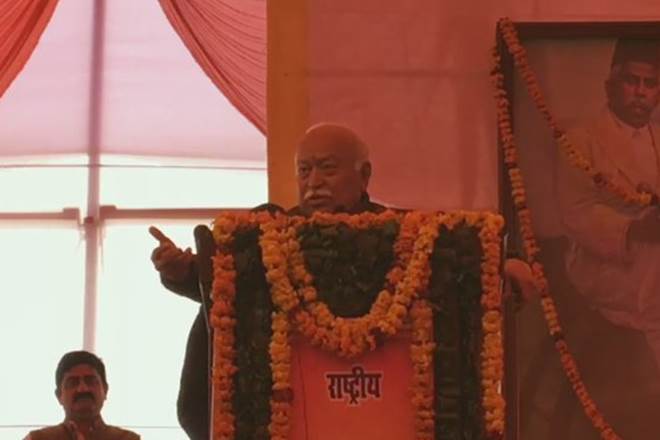 Bhagwat said that if there is a power centre barring the Constitution, the Sangh will oppose it. (ANI Image) Bhagwat said that if there is a power centre barring the Constitution, the Sangh will oppose it. (ANI Image)