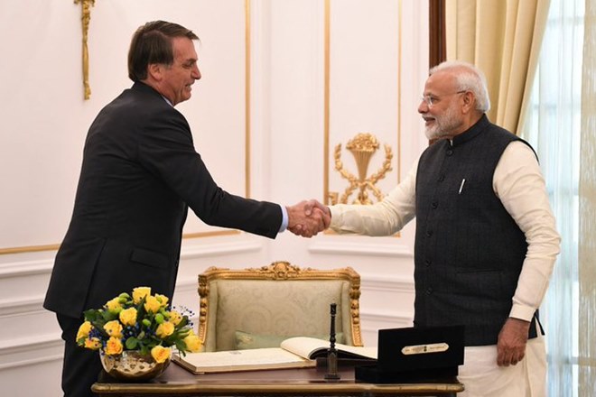 Though both leaders have agreed to resolve the issue bilaterally, according to diplomatic sources “It not clear if Brazil is going to withdraw its formal complaint raised at WTO.” (Twitter image) Though both leaders have agreed to resolve the issue bilaterally, according to diplomatic sources “It not clear if Brazil is going to withdraw its formal complaint raised at WTO.” (Twitter image)