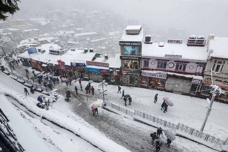 Snowfall in Shimla, shimla, shimla weather, shimla temperature, shimla snowfall, snowfall, snow, shimla tourists, shimla travel