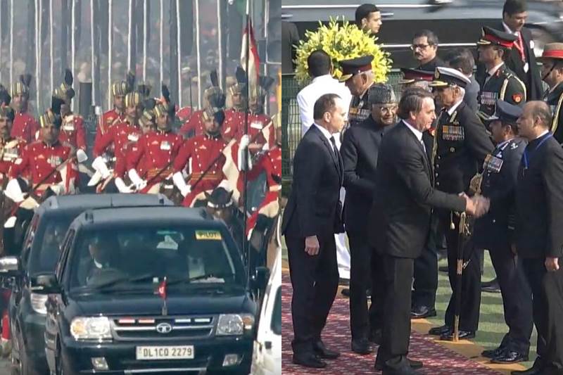 Apart from state capitals, the Republic Day parade at the Rajpath in the national capital was the main attraction. Brazilian President Jair Messias Bolsonaro was the chief guest for this year's Republic Day celebrations. This was the third time that a Brazilian President was the chief guest at the Republic Day. (Image: DD News)