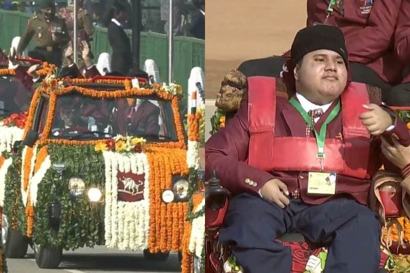 The awardees of the Pradhan Mantri Rashtriya Bal Puraskar also made their appearnce during the parade riding in open-top jeeps. The winners were conferred with the award for their achievements in the exceptional fields of bravery, social service, art and culture, sports, innovation and scholastic. (Image: DD News)