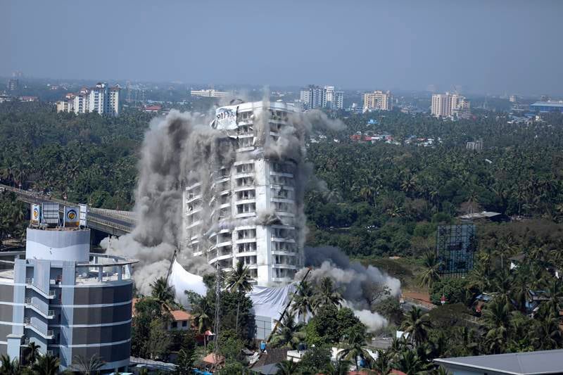 Maradu flats demolition, Maradu demolition, Maradu flats, Kochi illegal apartment complexes, Kochi illegal apartment, Kochi flats demolition, kochi demolition