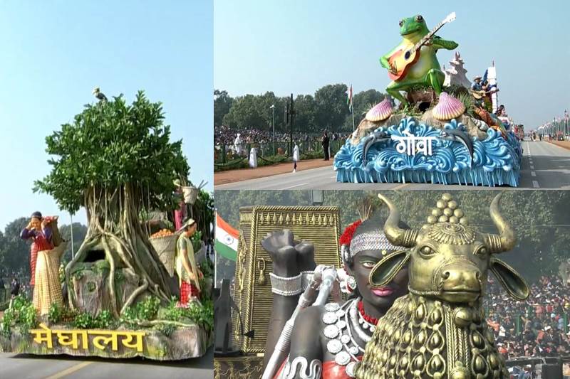 Sixteen tableaux from states and union territories were also showcased during the Republic Day parade 2020 today. The tableaux depict the geographical and rich cultural diversity of the country. Apart from this, six tableaux of various union ministries were on display. (Image: DD News)
