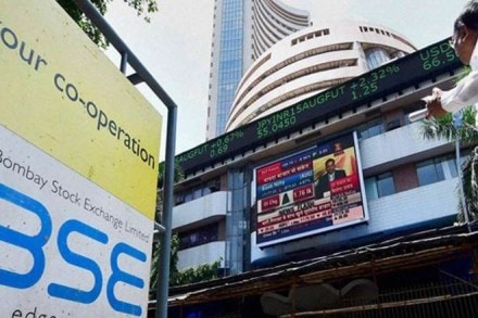 Sensex slips over 200 points, Nifty breaches 12,300-level, IndusInd Bank, SBI among top losers