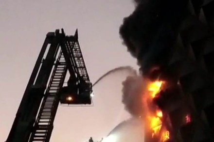 The blaze erupted in Raghuveer Complex, a large textile market in Saroli area, and gutted several shops, he said. The blaze erupted in Raghuveer Complex, a large textile market in Saroli area, and gutted several shops, he said.