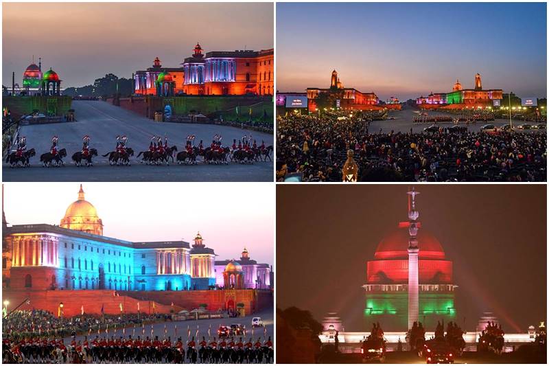 beating retreat 2020, beating retreat 2020 photos, beating retreat 2020 images, beating retreat 2020 india, beating retreat 2020 time, beating retreat 2020 date, beating retreat ceremony, beating retreat india, raisina hills lit up, rashtrapati bhawan lighting