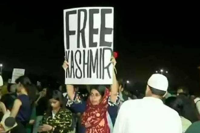 JNU violence protests, JNU clash, jnu protests, free Kashmir, gateway of india protest, mumbai protest, mumbai free kashmir protests