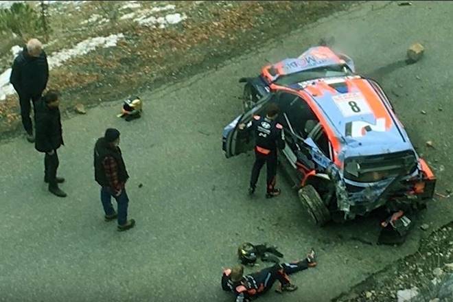 Video: WRC rally car flies off mountain after 185 kmph crash, driver survives!