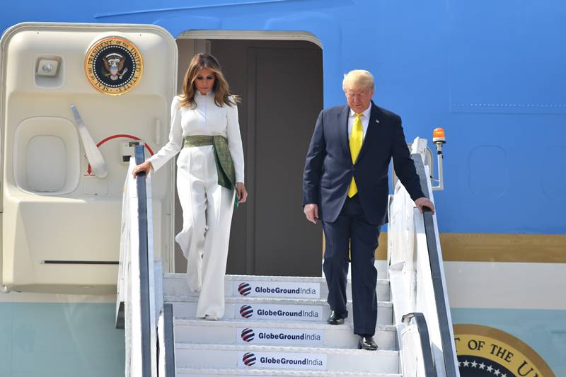 trump india visit, donald trump india visit, donald trump india visit 2020, trump india visit 2020, PM Modi welcomes US President, Melania, Modi, Sabarmati ashram, Motera stadium, Taj Mahal, ITC Delhi