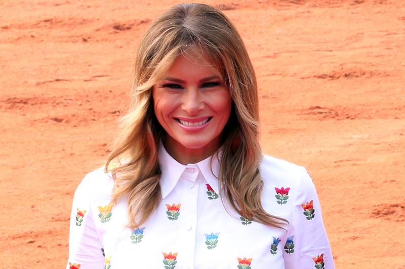 melania trump in india images, melania trump dress, melania trump fashion, melania trump dress images, melania trump india visit, delhi school, taj mahal, sabarmati ashram, motera stadium, namaste trump