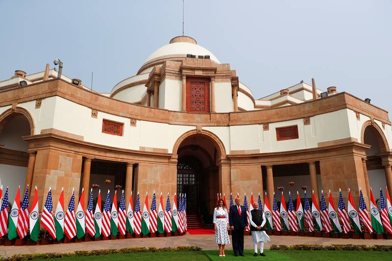 trump india visit, donald trump india visit, donald trump india visit 2020, trump india visit 2020, PM Modi welcomes US President, Melania, Modi, Sabarmati ashram, Motera stadium, Taj Mahal, ITC Delhi