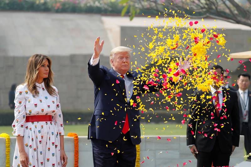 trump india visit, donald trump india visit, donald trump india visit 2020, trump india visit 2020, PM Modi welcomes US President, Melania, Modi, Sabarmati ashram, Motera stadium, Taj Mahal, ITC Delhi
