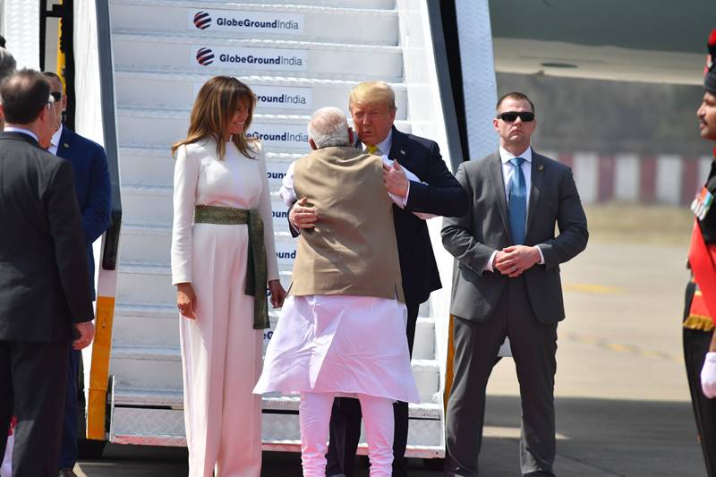trump india visit, donald trump india visit, donald trump india visit 2020, trump india visit 2020, PM Modi welcomes US President, Melania, Modi, Sabarmati ashram, Motera stadium, Taj Mahal, ITC Delhi