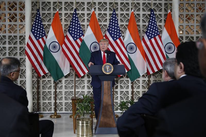 trump india visit, donald trump india visit, donald trump india visit 2020, trump india visit 2020, PM Modi welcomes US President, Melania, Modi, Sabarmati ashram, Motera stadium, Taj Mahal, ITC Delhi