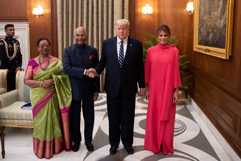 trump india visit, donald trump india visit, donald trump india visit 2020, trump india visit 2020, PM Modi welcomes US President, Melania, Modi, Sabarmati ashram, Motera stadium, Taj Mahal, ITC Delhi