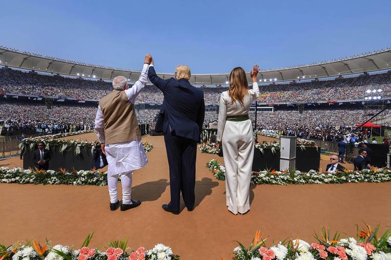 trump india visit, donald trump india visit, donald trump india visit 2020, trump india visit 2020, PM Modi welcomes US President, Melania, Modi, Sabarmati ashram, Motera stadium, Taj Mahal, ITC Delhi