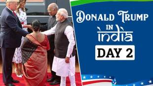 President Trump & First Lady paid tribute at Rajghat, attended guard of honour at Rashtrapati Bhavan