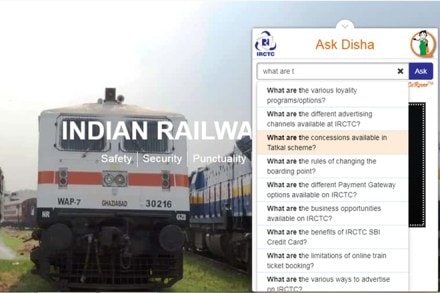 IRCTC Ask Disha
