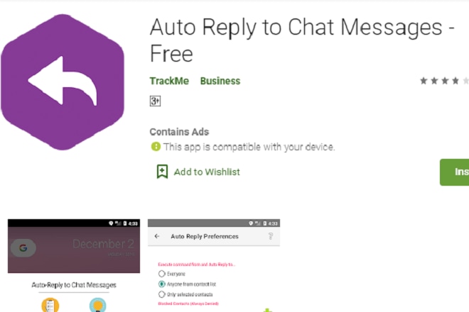 Check how 'auto reply to chat messages' works