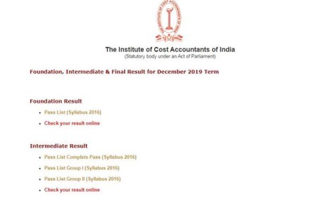 ICMAI declares CMA December term exam results; check details here