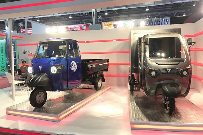 omega electric cargo three wheeler