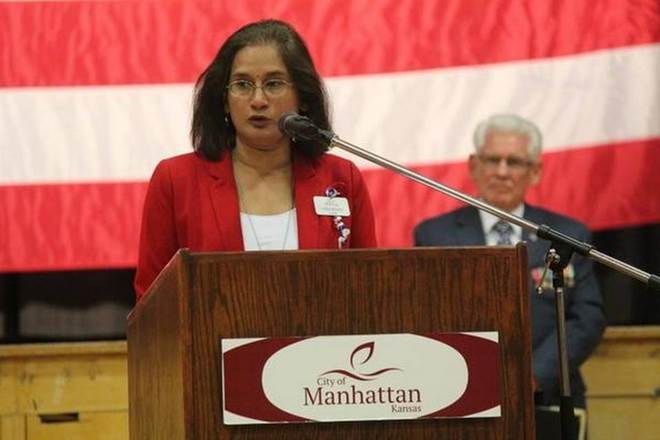 Usha Reddi, Indian-American, Manhattan city mayor, US Senate, Kansas, Democratic party, Andhra Pradesh, Mayor of Manhattan city, Pat Roberts Usha Reddi, Indian-American, Manhattan city mayor, US Senate, Kansas, Democratic party, Andhra Pradesh, Mayor of Manhattan city, Pat Roberts