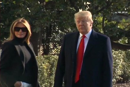 The remarks come just moments before President Trump along with first lady Melania Trump left from White House for Andrews Air Force Base, from where they departed for India.(ANI)