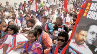 People take part in a protest against NRC and CAA in Delhi (express photo)