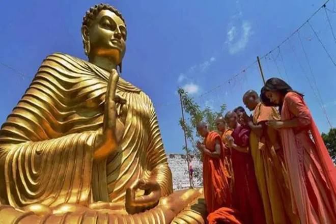 The religious tour involves trips to Buddhist shrines in Bodhgaya, Varanasi and Sarnath in India and Lumbini in Nepal. (IE) The religious tour involves trips to Buddhist shrines in Bodhgaya, Varanasi and Sarnath in India and Lumbini in Nepal. (IE)