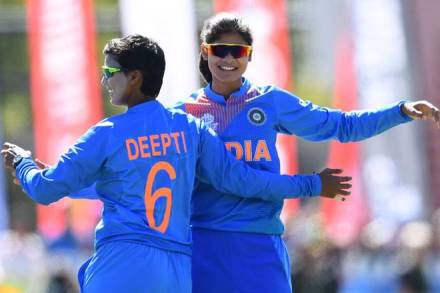 Radha Yadav's devastating spell of 4 for 23 brought to spotlight the story of this Mumbai vegetable seller's daughter whose parents could once barely afford to have her play cricket. (Courtesy: Twitter / T20WorldCup)