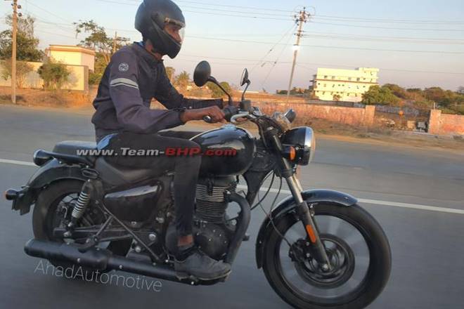 Royal Enfield Meteor side profile (Image source: Team-BHP)