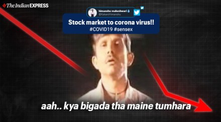 Corona scare: Sensex falls 1,375 points to close at 28,440; Nifty tanks to 8,281 Corona scare: Sensex falls 1,375 points to close at 28,440; Nifty tanks to 8,281