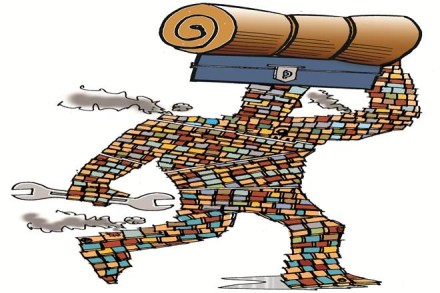 The government and civil society have been stretched to the limit in trying to provide ration, cooked meals and water to the migrant labourers. (Illustration by Rohnit Phore)