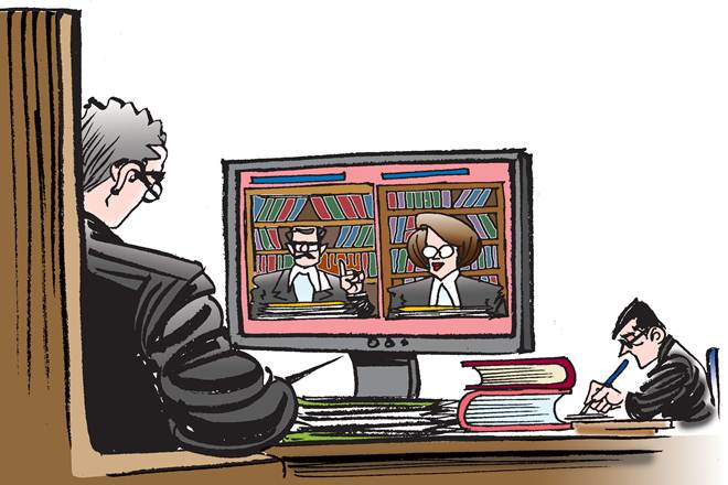 While Justice Patel was sitting in his study for the court hearing, his staff and lawyers, who also joined in from their residences, were connected online. While Justice Patel was sitting in his study for the court hearing, his staff and lawyers, who also joined in from their residences, were connected online.