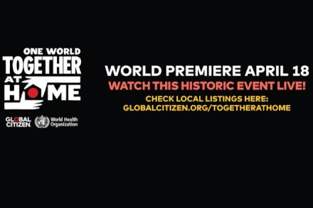 Full information about the concert can be found on www.globalcitizen.org/togetherathome.